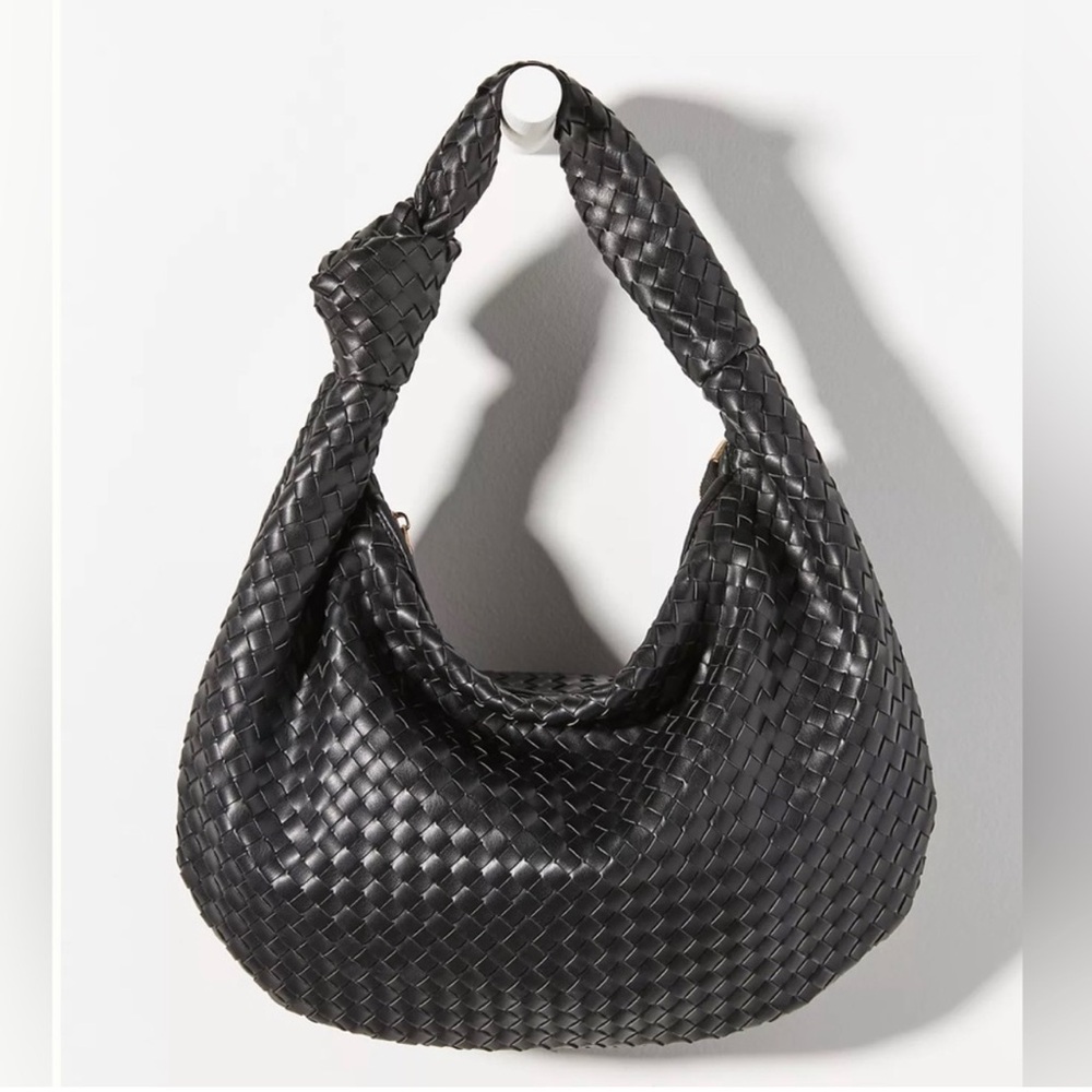 Anthropologie Melie Bianco Brigitte Large Satchel Black
